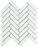 Thassos White Marble Manhattan (Random Strip) Polished Tile