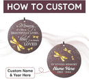 Sympathy Wind Chimes, Personalized Dragonfly Wind Chimes for Loss of Loved One, Commemorative Sympathy Gifts for Funeral, in Memory of Dad/Mom/Husband/Wife (36inch) by CozyNest Decor