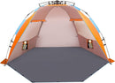 Oileus X-Large 4 Person Beach Tent Sun Shelter - Portable Sun Shade Instant Tent for Beach with Carrying Bag, Stakes, 6 Sand Pockets, Anti UV for Fishing Hiking Camping, Waterproof Windproof, Orange by TinyTreasures Baby Boutique