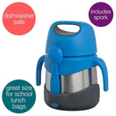 b.box Insulated Food Jar with Spork for Toddlers | Easy Open Container | Stainless Steel, 5hrs + of perfect temperatures | Dishwasher safe, BPA Free (Blue Slate, 11 oz) by TinyTreasures Baby Boutique