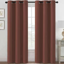 H.VERSAILTEX Blackout Curtains for Bedroom Thermal Insulated Room Darkening Living Room Curtains 84 Inch Long Grommet Privacy Protection Window Curtain Panels/Drapes for Nursery, 2 Panels, Rust by CozyNest Decor