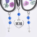 Laraine Butterfly Suncatcher with Pressed Colourful Flower Wings Mom Mother's Day Butterfly Glass Wind Chime Ornament Charm with Metal Heart Gifts for Mom Grandma Birthday (Purple Mom) by GreenHaven Gardens