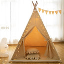 Teepee Tent for Kids-Portable Children Play Tent Indoor Outdoor (Khaki) by TinyTreasures Baby Boutique