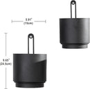 2 Pcs Wall Mounted Hanging Planters for Indoor and Outdoor Plants Wall Hanging Planters for Indoor Plants Modern Wall and Ceiling Planter Minimalist Flower Pot (Black-1, 5.91 inch) by GreenHaven Gardens