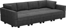 Belffin Modular Sectional Sleeper Sofa Bed Convertible Sectional Couches for Living Room. Dark Gery Couch by CozyNest Decor