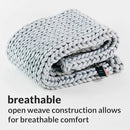 Nuzzie Chunky Knit Weighted Blanket - Breathable, Cooling, Hand Made Knit Throw Blanket for Sleep for Relaxation - Machine Washable, Stylish Design(Light Grey, Throw | 12lbs | 44"x60") by CozyNest Decor