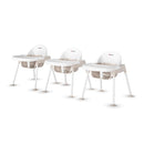Foundations Secure Sitter Feeding Chairs 3-Pack, No-Tip Feet, 3-Point Adjustable Harness, Removable Tray, Stackable Feeding Chairs (13 inch) by TinyTreasures Baby Boutique