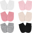 Newborn Baby Mittens No Scratch Cotton Elastic Wrist Gloves Infant Toddler Mittens for Baby Boy Girl 0-6 Months by TinyTreasures Baby Boutique