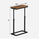 TUTOTAK End Table, Side Table, Tall Couch Table, Sofa Table, Living Room, Bedroom, Brown TB01BB083 by CozyNest Decor