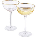 Vintage Art Deco Luxury Coupe Glasses | Set of 2 | 8 oz