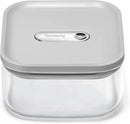 Caraway 1qt Glass Airtight Food Storage Container with Lid – Non-Toxic, BPA-Free Kitchen Storage Container – Stackable, Space-Saving Airtight Container for Dry Goods and More - Gray by CozyNest Decor