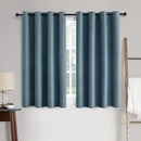 MIULEE Linen Texture Curtains for Bedroom Solid 100% Blackout Thermal Insulated Dusty Blue Curtains Grommet Room Darkening Drapes Luxury Decor for Living Room Nursery 52x63 Inch (2 Panels) by TinyTreasures Baby Boutique
