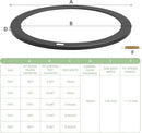 Trampoline Spring Cover, 10ft/12ft/14ft/15ft/16ft Trampoline Replacement Safety Pad, Waterproof Trampoline Accessories Pad for Round Frame by TinyTreasures Baby Boutique