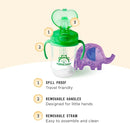 Amazon Brand - Mama Bear Silicone Weighted Straw Sippy Cup, 9 Ounces, Pack of 4, Blue/Green by TinyTreasures Baby Boutique