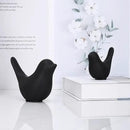 Small Animal Statues, Black Bird Figurines Home Decor, Modern Home Decorative, Ceramic Decor for Office Desktop, Bookshelf, Bedroom, Living Room, Cabinets, Coffee Table(Black 2 Pcs) by CozyNest Decor