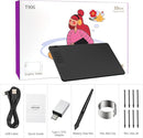 T906 Graphics Drawing Tablet, 10x6.25 Inch Digital Art Tablet with 8192 Pressure Sensitivity Battery-Free Stylus, 10 Shortcut Keys, Ultra-Thin Pen Tablet for Mac, Windows PC and Android by TinyTreasures Baby Boutique