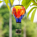 Starsoul Solar Hot Air Balloon Lantern with Flame Tie-Dye Style Hot Air Balloon Lamp Glass Outdoor Solar Hanging Lantern Waterproof for Garden Yard Patio by GreenHaven Gardens