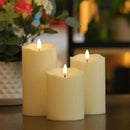Flickering Flameless Candles with Remote, Most Realistic Battery Operated Candles, Set of 3 LED Candles with Timer for Home Wedding Halloween Christmas Decoration by CozyNest Decor