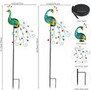 VEWOGARDEN 2 Pack Solar Stake Lights Outdoor Waterproof Metal Peacock Solar Lights for Yard Garden Patio Pathway Walkway, Green by GreenHaven Gardens