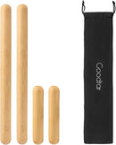 4PCS Solid Bamboo Massage Sticks & Guasha Set with Roller/Stick - 100% Bamboo Therapy Tools for Neck/Arm/Back/Legs/Full Body, Deep Tissue Massage, Muscle Relaxation, Body Shaping, Fatigue Relief by CozyNest Decor