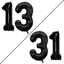 GOER Number 13 Balloons for 13th Birthday Sweet 13 Party Decorations,42 Inch Jumbo Foil Helium 31 Balloons for 31st Birthday Party Decoration (Black) by TinyTreasures Baby Boutique