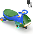 FanttikRide 6V N7 Classic Electric Wiggle Car with Pedal, Rechargeable Battery, Ride on Toys, Swing Car, 2 Speeds, Anti-Rollover, Flashing Light Wheels, Bluetooth, for Ages 3 and Up, 150 Lbs, Green by TinyTreasures Baby Boutique