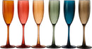 Unbreakable Pastel Color Acrylic Champagne Flutes Glasses | Set of 6