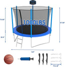 SKYUP Tranpoline 1500LBS 16 15 14 12 10 8 FT Tranpoline for 7-10 Kids and Adults, Windproof Outdoor Tranpoline with Enclosure Net, Basketball Hoop, Easy to Install & Last Long - ASTM Approved by TinyTreasures Baby Boutique