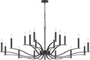 Black Living Room Chandelier 18 Light Hight Ceiling Foyer Candle Chandelier Large Dining Room Light Fixture Over Table 59in Metal Modern Chandeliers Hanging Light for Entry Master Bedroom by CozyNest Decor