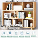 IOTXY Wooden Open Shelf Bookcase - 3-Tier Floor Standing Display Cabinet Rack with Legs, 8 Cubes Bookshelf, Pear Yellow by CozyNest Decor