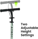 Aero Big Wheels Kick Scooter for Kids 6+, Teens & Adults | Light Up Wheels, Hand Brake, Rubber Deck Mat & Shock Absorption | Foldable & Height Adjustable by TinyTreasures Baby Boutique