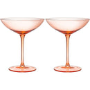 Champagne Coupes 12oz Colorful Champagne Glasses (2, Orange)
