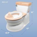 Real Feel 2-in-1 Potty with Wipes Storage, Flushing Sounds & Disposable Liners - Realistic Toilet - Easy to Clean & Assemble - Jool Baby (Pink) by TinyTreasures Baby Boutique