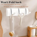 Folding Coat Hooks, Wall Mounted Coat Rack with 3 Retractable Hooks, Heavy Duty Towel Rack for Bathroom Wall Hook for Hanging Clothes Bathrobe, Stainless Steel Coat Hanger for Entryway(White) by CozyNest Decor