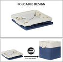 Bidtakay Storage Baskets Large Cube Storage Bins Fabric Baskets for Organizing Shelves 13x13 Navy Blue Square Storage Bins Large Set of 3 Linen Closet Organizers for Cabinet Home by TinyTreasures Baby Boutique