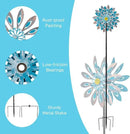 Viveta Wind Spinners,18 * 81" Large Outdoor Wind Spinner,Double-Side Wind Sculpture with 4 Sturdy Stake,Metal Windmill for Yard and Garden by CozyNest Decor