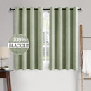 MIULEE Linen Texture Curtains for Bedroom Solid 100% Blackout Thermal Insulated Sage Green Curtains Grommet Room Darkening Drapes for Living Room Nursery 52x63 Inch (2 Panels) by TinyTreasures Baby Boutique