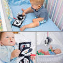 teytoy My First Soft Book, 6 PCS Nontoxic Fabric Cloth Activity Crinkle Black and White Books for Infants Boys and Girls Early Educational Toys Perfect for Baby Shower by TinyTreasures Baby Boutique