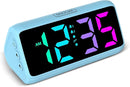 Netzu Loud Alarm Clock for Heavy Sleepers, RGB Alarm Clocks for Bedrooms Seniors Kids, Plug in Digital Clock with 5 Dimmers, 2 Alarms, 4 Volumes and Snooze by TinyTreasures Baby Boutique