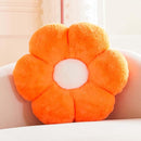 Orange Flower Pillow, 17.7" Flower Shaped Plush Decorative Throw Pillow for Bed by TinyTreasures Baby Boutique
