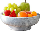 Natural White Marble Bowl with Grey Veins Large Decorative Bowl for Home Decor，Entryway, Fruit Display, Key Holder, Centerpiece (10.2" Diameter) by CozyNest Decor
