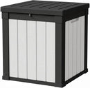50 Gallon Storage Box, Waterproof Deck Box for Indoor & Outdoor Use, Lockable Pool Storage Bin for Package Delivery, Outdoor Bench for Patio Cushions, Garden Tools, Backyard, Black & White by CozyNest Decor