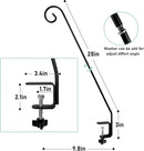 MIXXIDEA Heavy Duty Deck Rail Pole Deck Hook, Extensible and Adjustable Deck Hook for Hanging Bird Feeder, Plants, Suet Baskets,Wind Chimes,Lanterns by GreenHaven Gardens