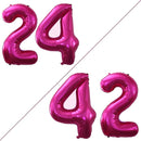 GOER Number 24 Balloons for 24th Birthday Party Decorations,42 Inch Jumbo Foil Helium 42 Balloons for 42nd Birthday Party Decoration (Bright Peach) by TinyTreasures Baby Boutique