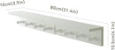 Entrance Coat Rack ，Coat Hooks, Wall-Mounted Wooden Hook Rack, Wall-Mounted Shelves are Very Suitable (White Finish-2) by CozyNest Decor