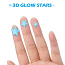 Glow in The Dark Stars Decals Decor for Ceiling 633 Pcs Realistic 3D Stickers Starry Sky Shining Decoration Perfect for Kids Bedroom Bedding Room Gifts(Blue) by TinyTreasures Baby Boutique