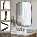 ANDY STAR Bronze Bathroom Mirror, 24x32 Oblong Vanity Mirror with Stainless Steel Metal Frame, Oil Bronze Oval Mirror for Over Sink, Modern Anti Rust Wall Mounted by CozyNest Decor