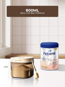 Travel Formula Container, 800ml BPA-Free Baby Formula Dispenser On The Go with Flip Top Lid, Magnetic Spoon & Date Marker, 13OZ, 0.84LB, 380g, Brown by TinyTreasures Baby Boutique