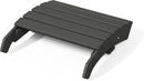 WestinTrends Dylan Outdoor Patio HDPE Adirondack Ottoman Footrest, Gray by CozyNest Decor