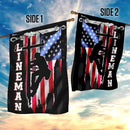 Flags-Lineman Flag MLH896F, Garden Flag (11.5" x 17.5")-USA House Garden Flags Premium Polyester-Decorative Outdoor Flags by GreenHaven Gardens